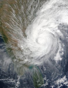 Southeast Indian State of Andhra Pradesh raked by Tropical Cyclone 03B in early 16 December 2003. The storm